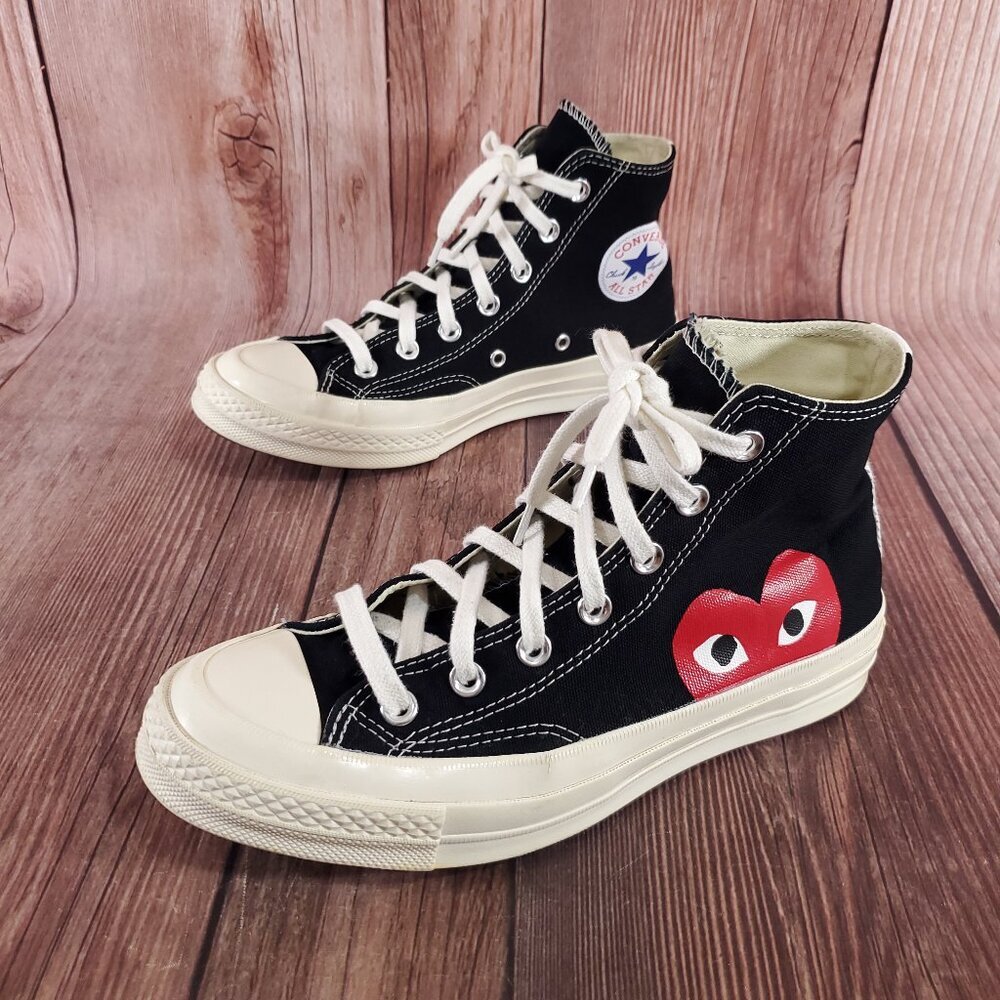*FLAWS* Converse Unisex W8 M6 Chuck Taylor All Star 70 Hi Comme des Garcons PLAY